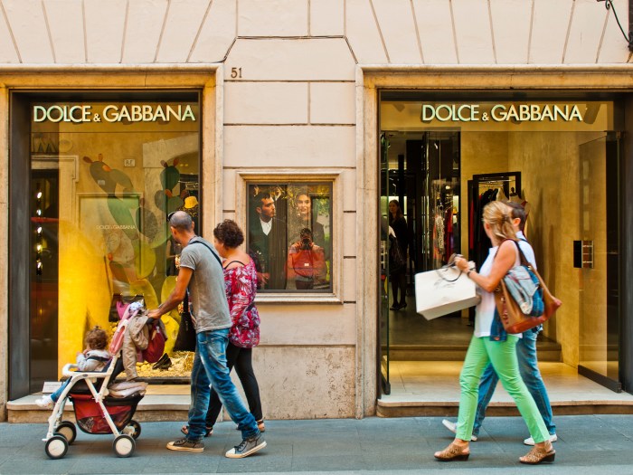 Shopping malls in rome