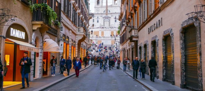 Shopping malls in rome