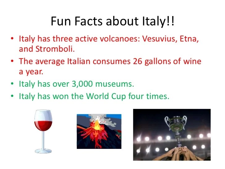 Interesting things about italy