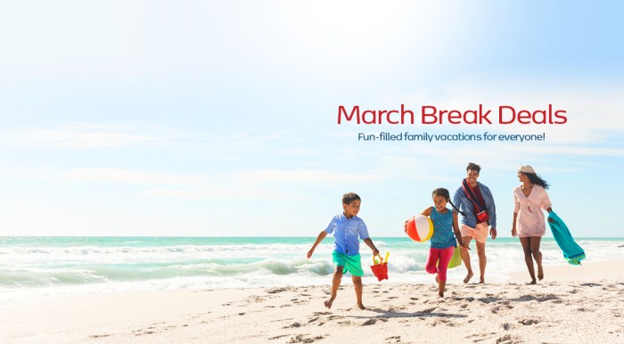 Warm weekend getaways in march