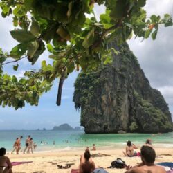 Railay beach spend cove krabi halfway ao hidden town between sightseeingscientist