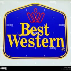 Hotel logo western chain stock alamy england sign