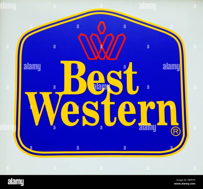 Hotel logo western chain stock alamy england sign